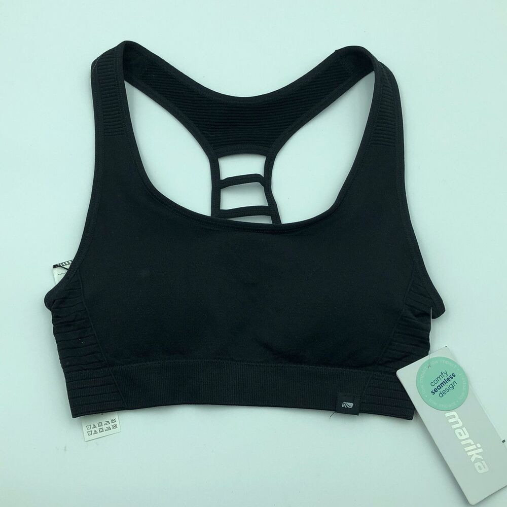 Marika Haley Seamless Sports Bra Racerback Padded Wicking MLB0593A XS NWT
